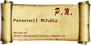 Peternell Mihály névjegykártya