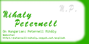 mihaly peternell business card